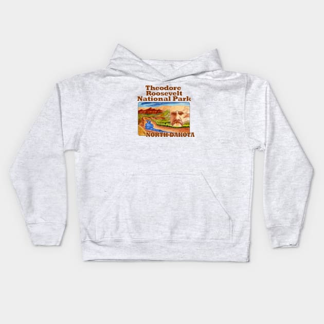 Theodore Roosevelt National Park, North Dakota Kids Hoodie by MMcBuck